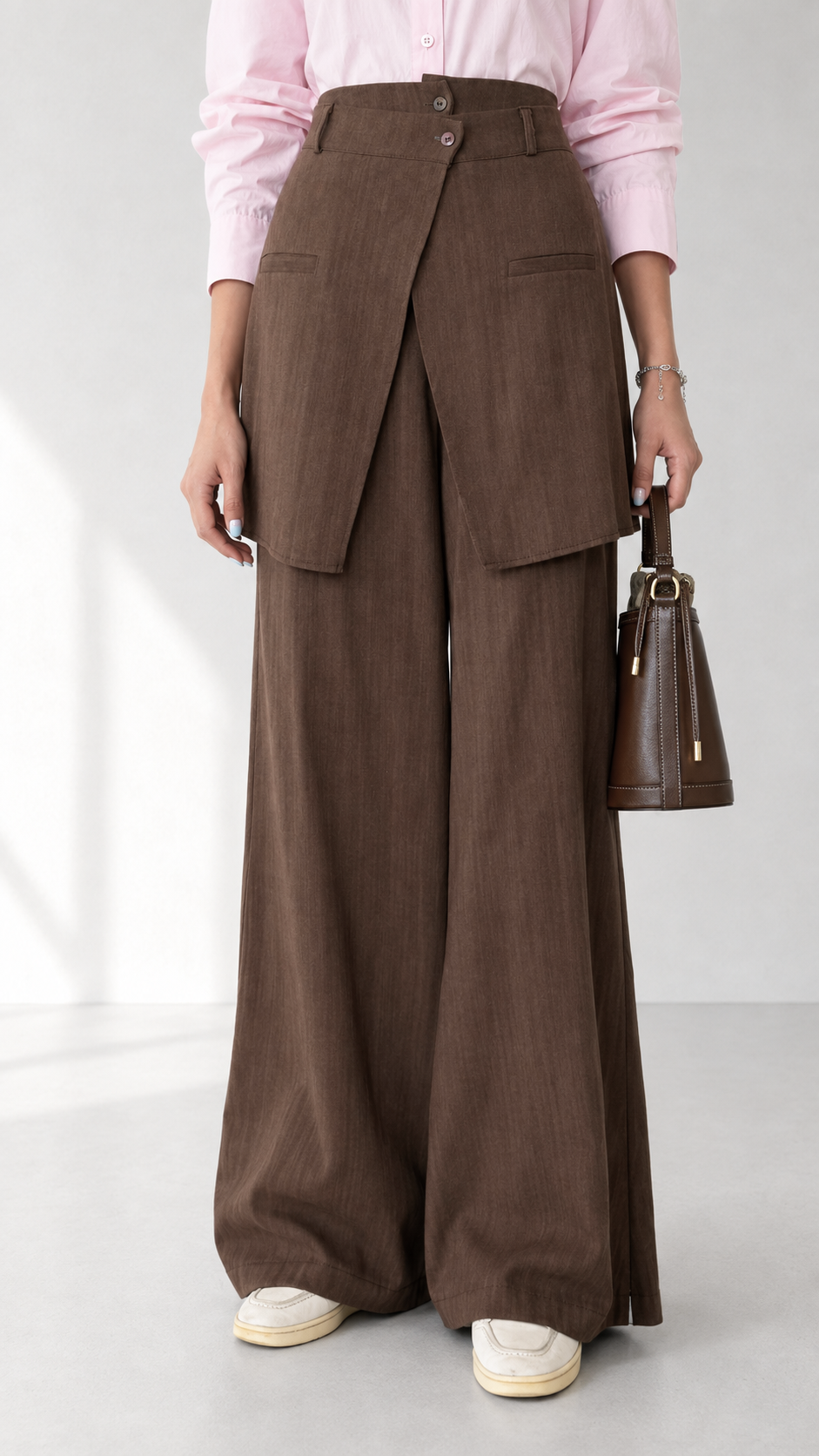Linen Pant with Skirt 1005