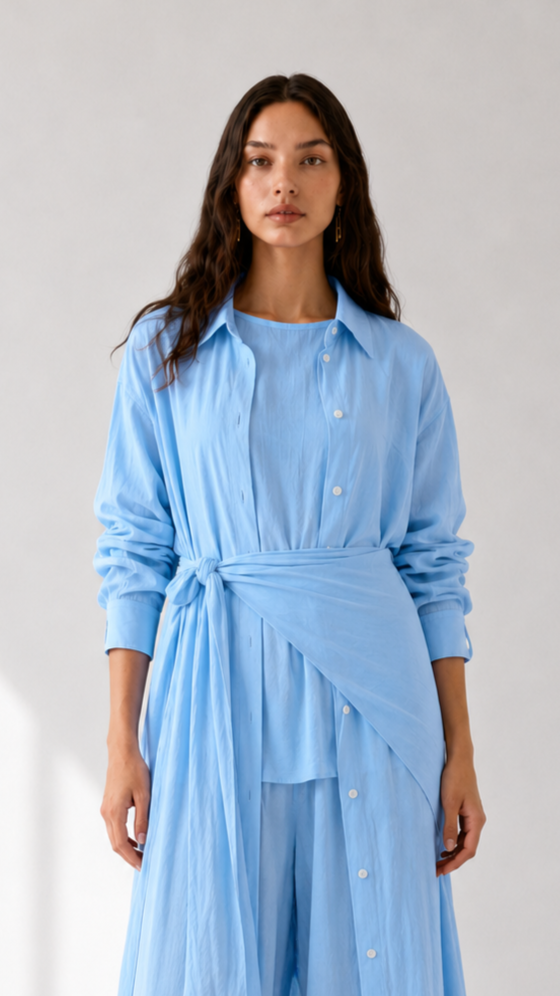 Linen 4 piece Shirt Set 1003 - HANGER