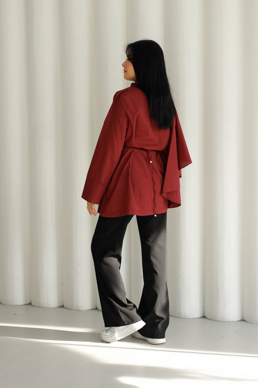 Belted shirt AH- 6494 - HANGER