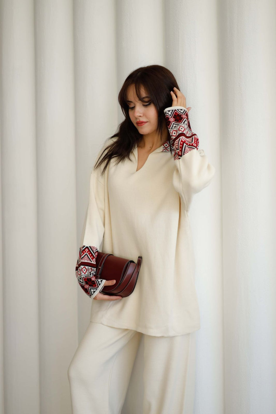 v neck set 4008