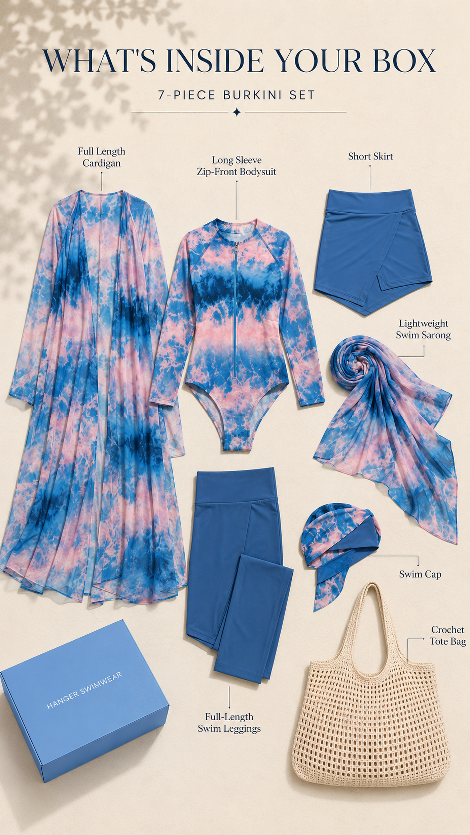 Costal Kimono Burkini Set - HANGER