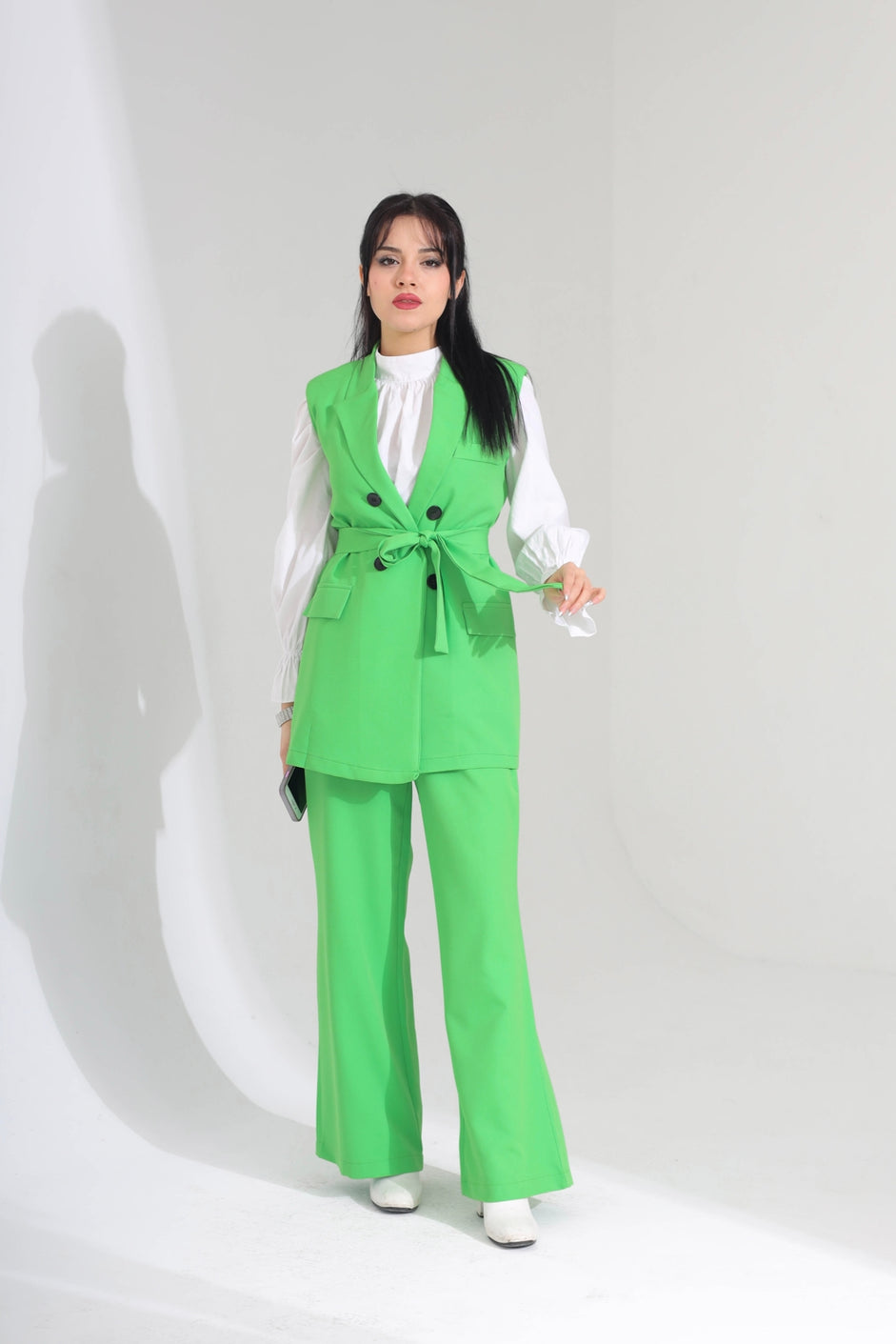 2pcs belted suit cut D - HANGER