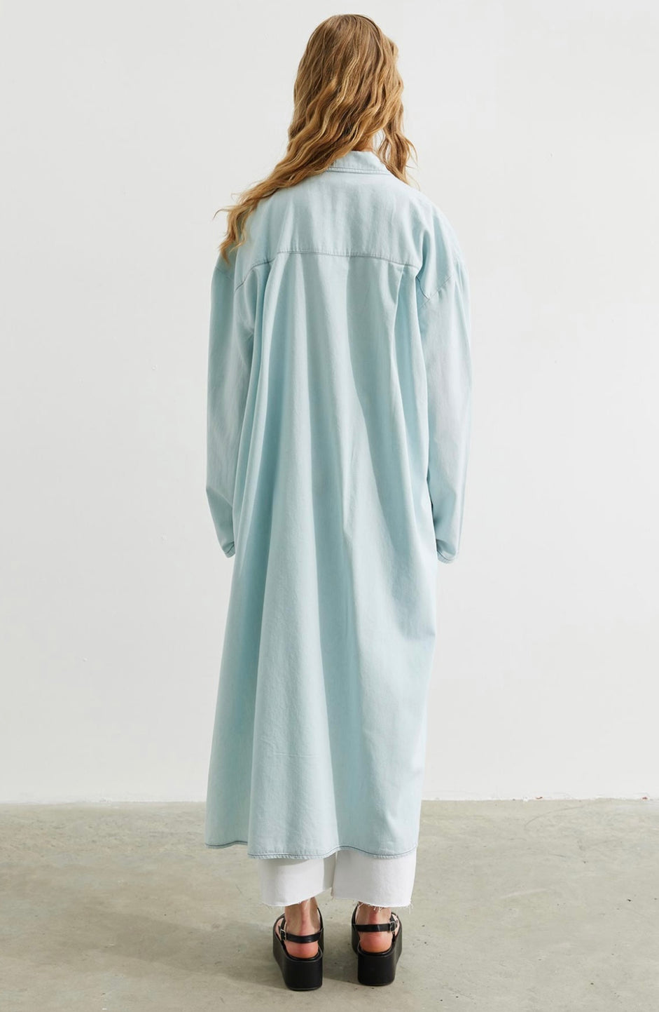 Button down denim dress D - HANGER