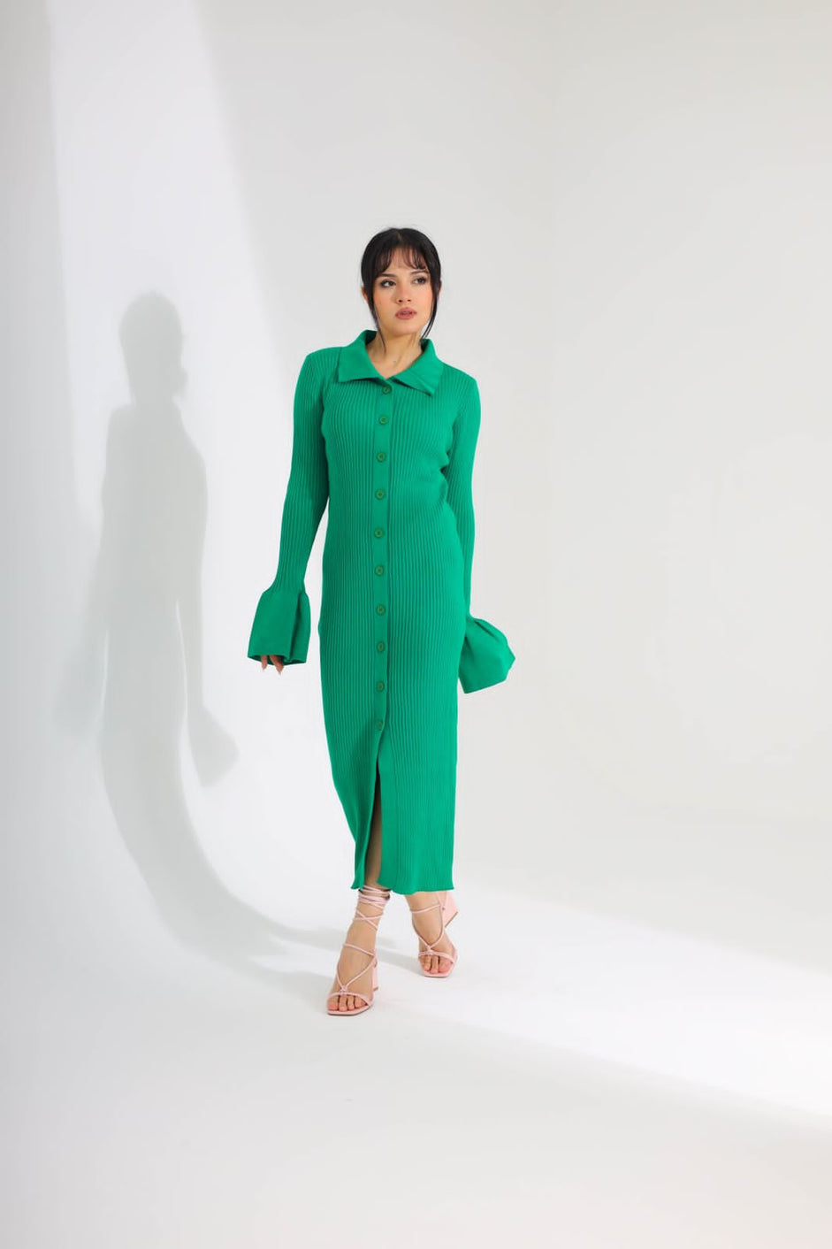 Fitted long dress - HANGER