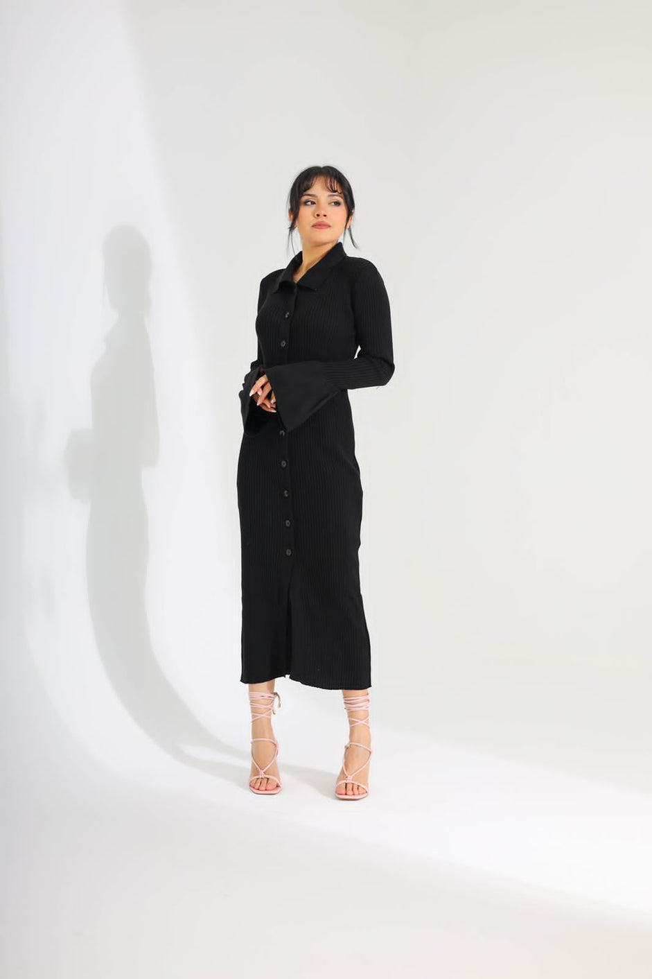 Fitted long dress - HANGER