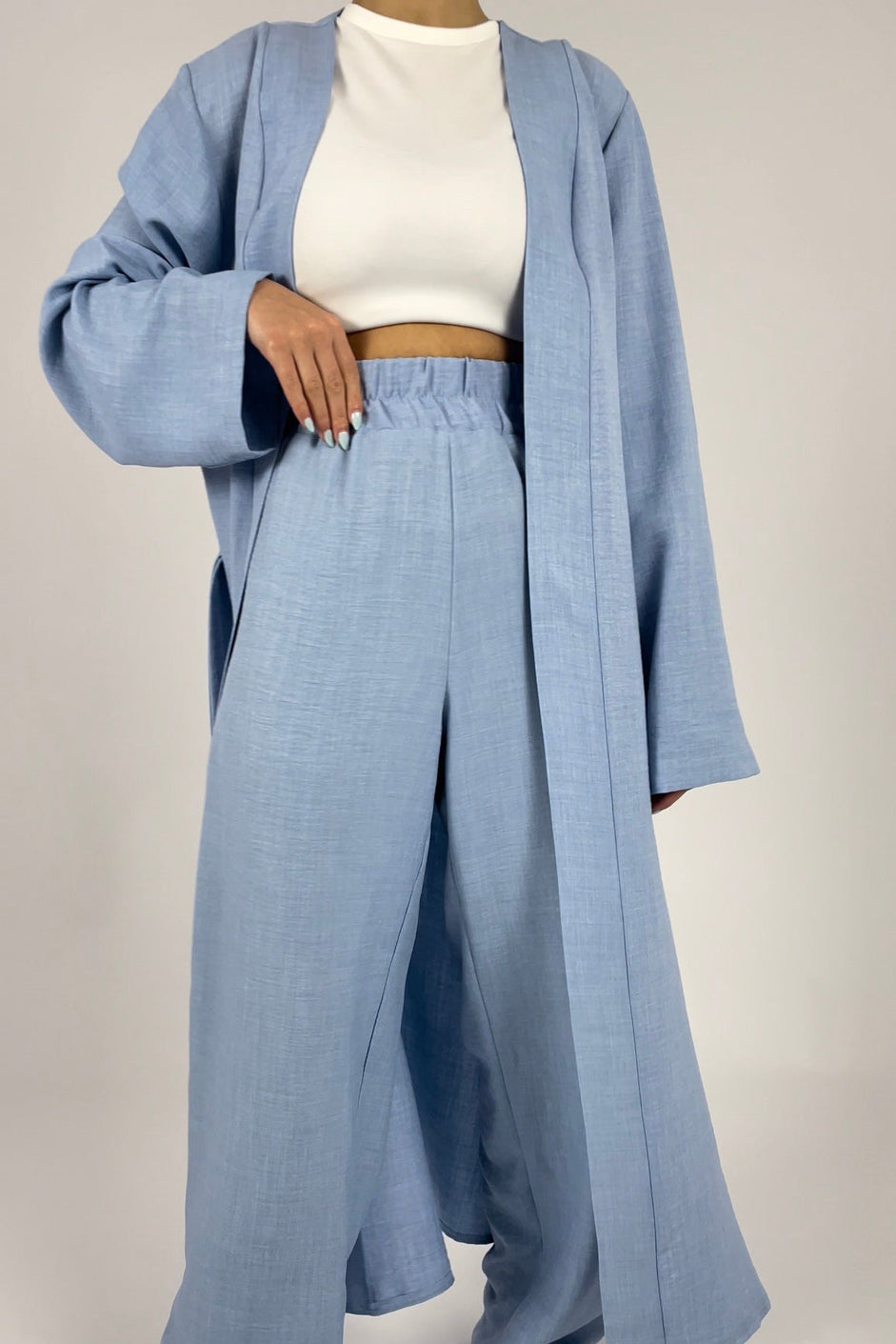 2pcs belted kimono set D - HANGER
