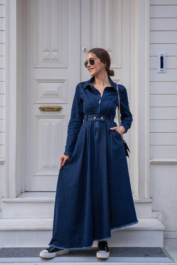 Denim Dress 1564 - HANGER