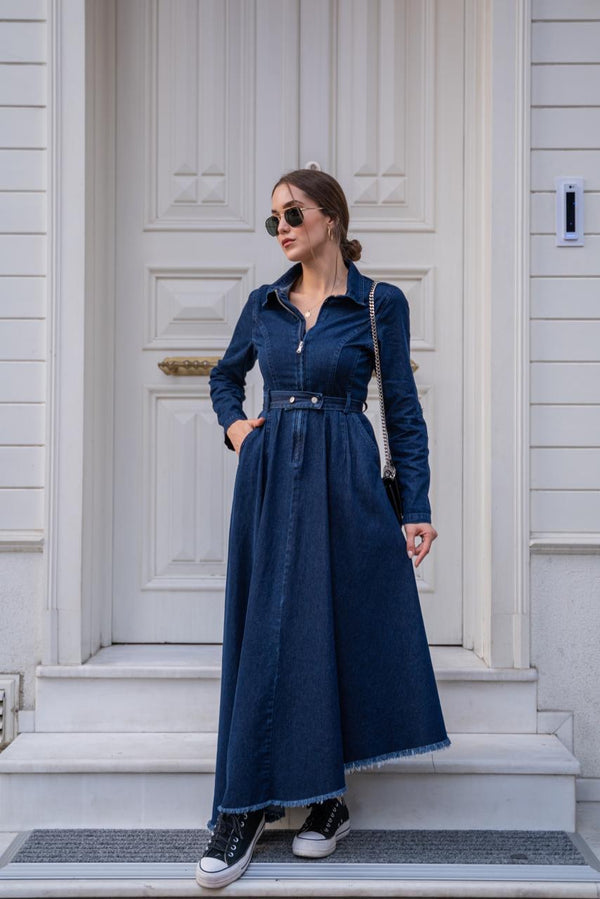 Denim Dress 1564 - HANGER