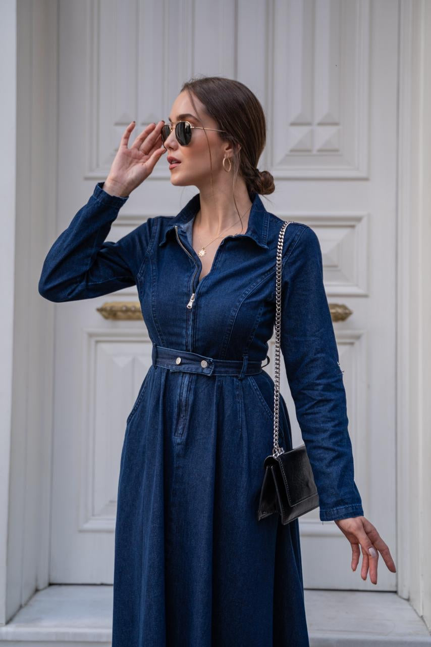 Denim Dress 1564 - HANGER
