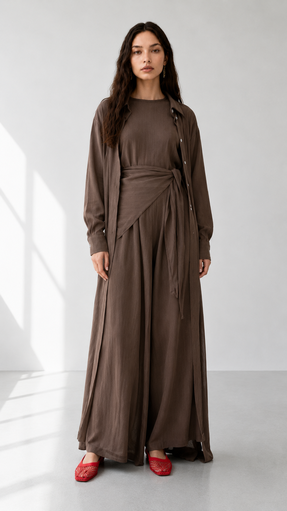 Linen 4 piece Shirt Set 1003