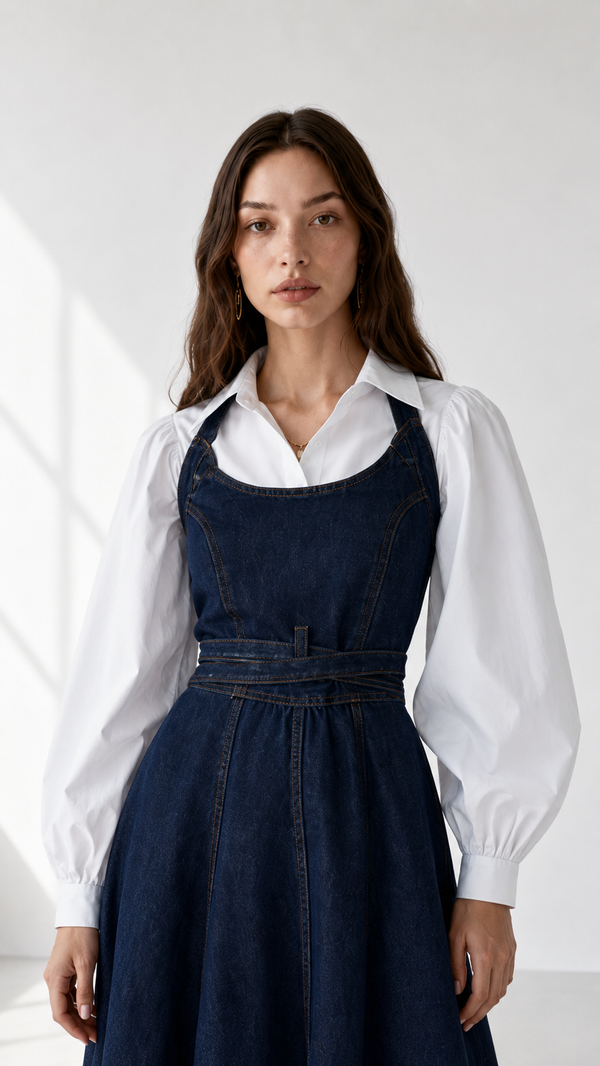 DENIM DRESS ES 7717 - HANGER