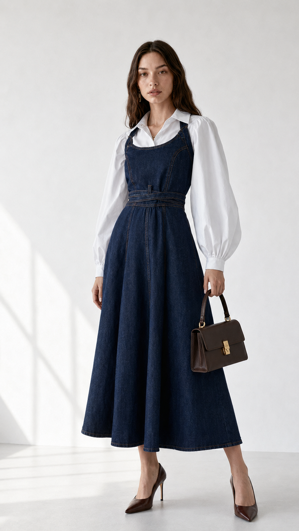 DENIM DRESS ES 7717 - HANGER