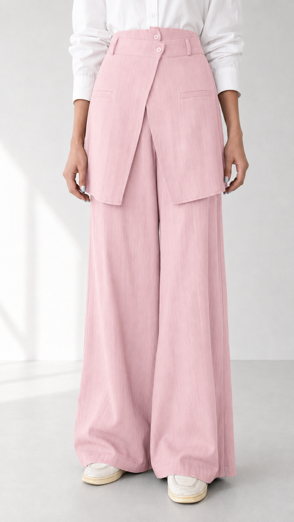 Linen Pant with Skirt 1005
