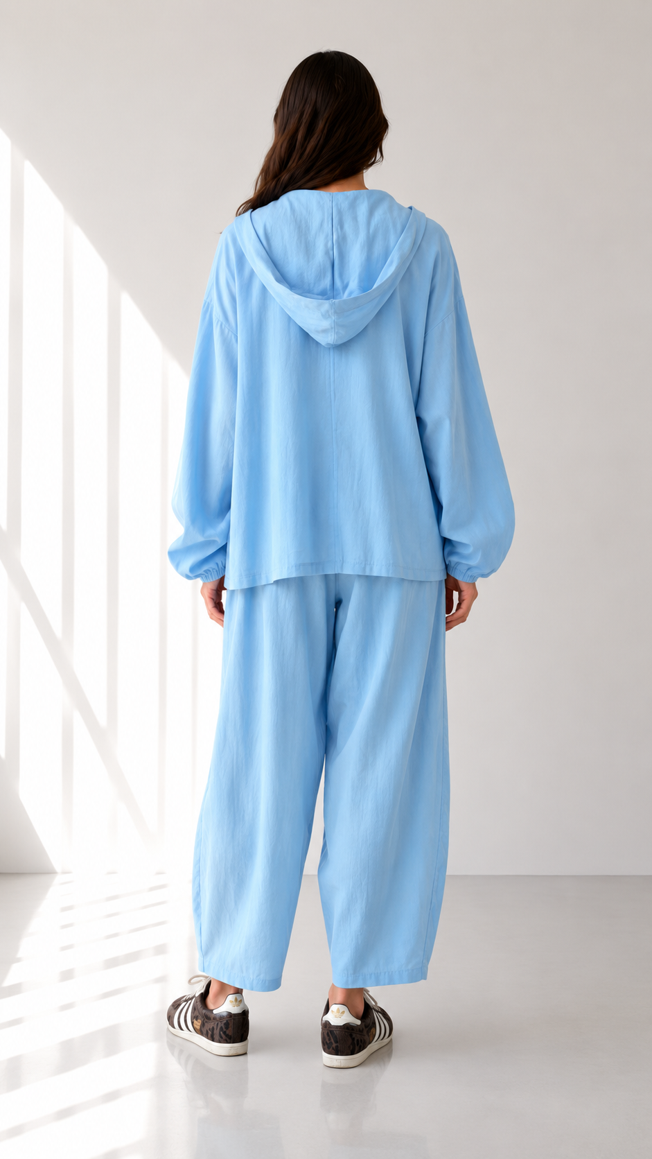 Linen Zip hoodie Set 1002