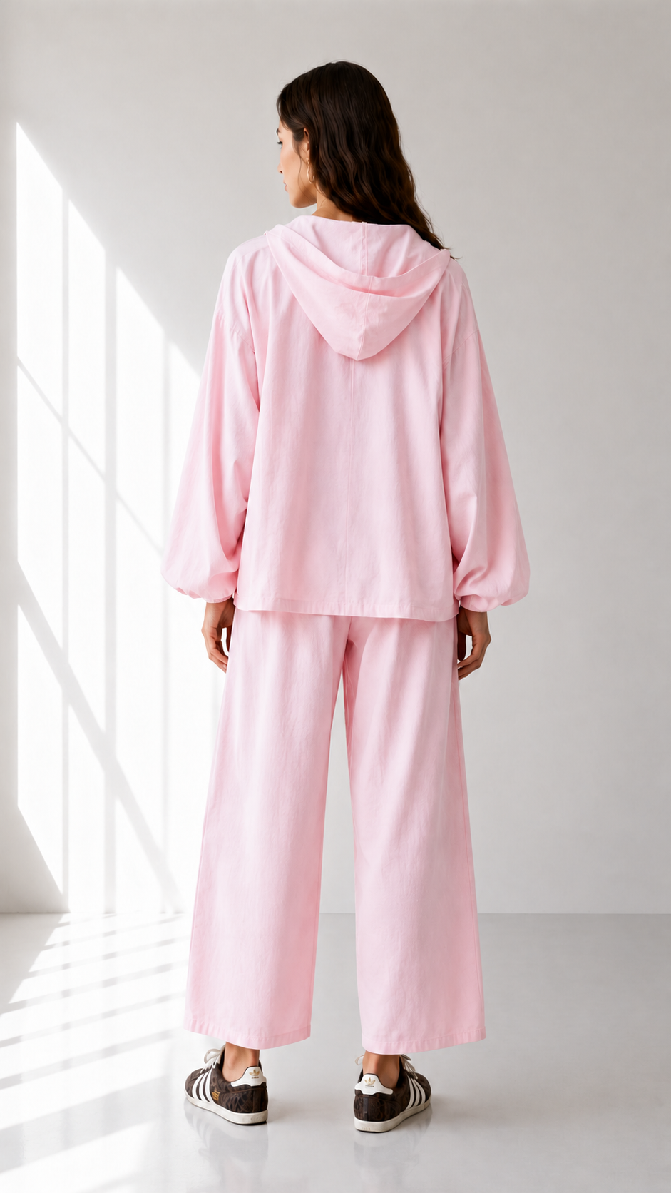 Linen Zip hoodie Set 1002