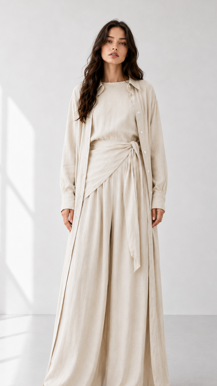 Linen 4 piece Shirt Set 1003