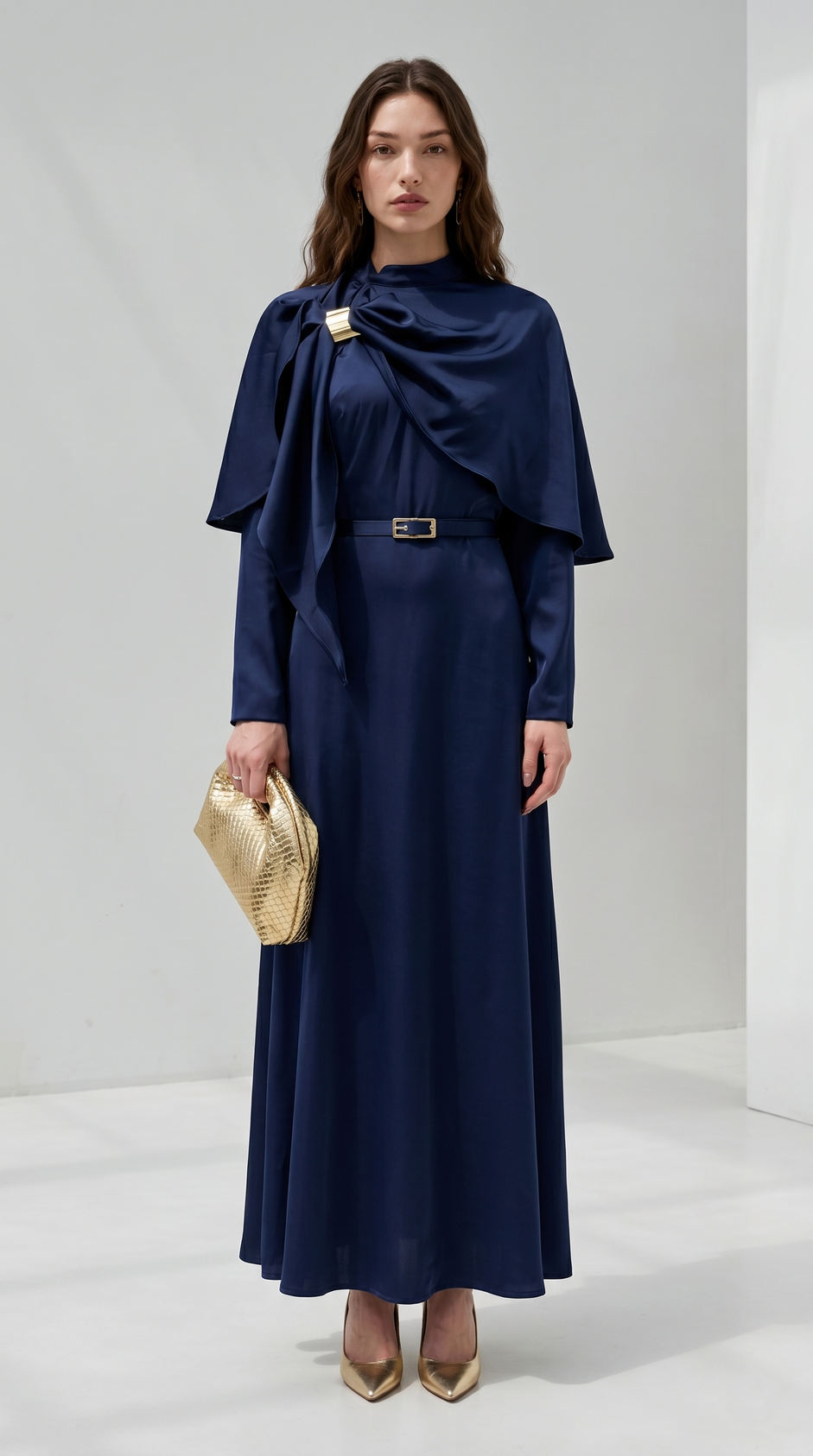 SATIN DRESS QH 3033 - HANGER