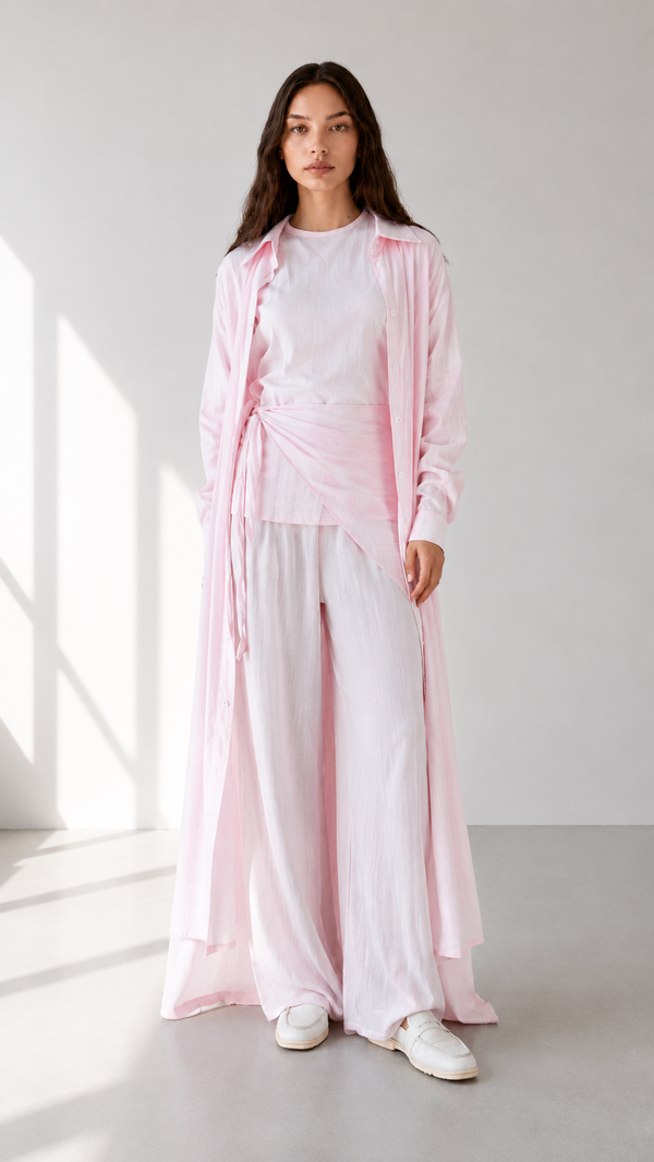 Linen 4 piece Shirt Set 1003 - HANGER