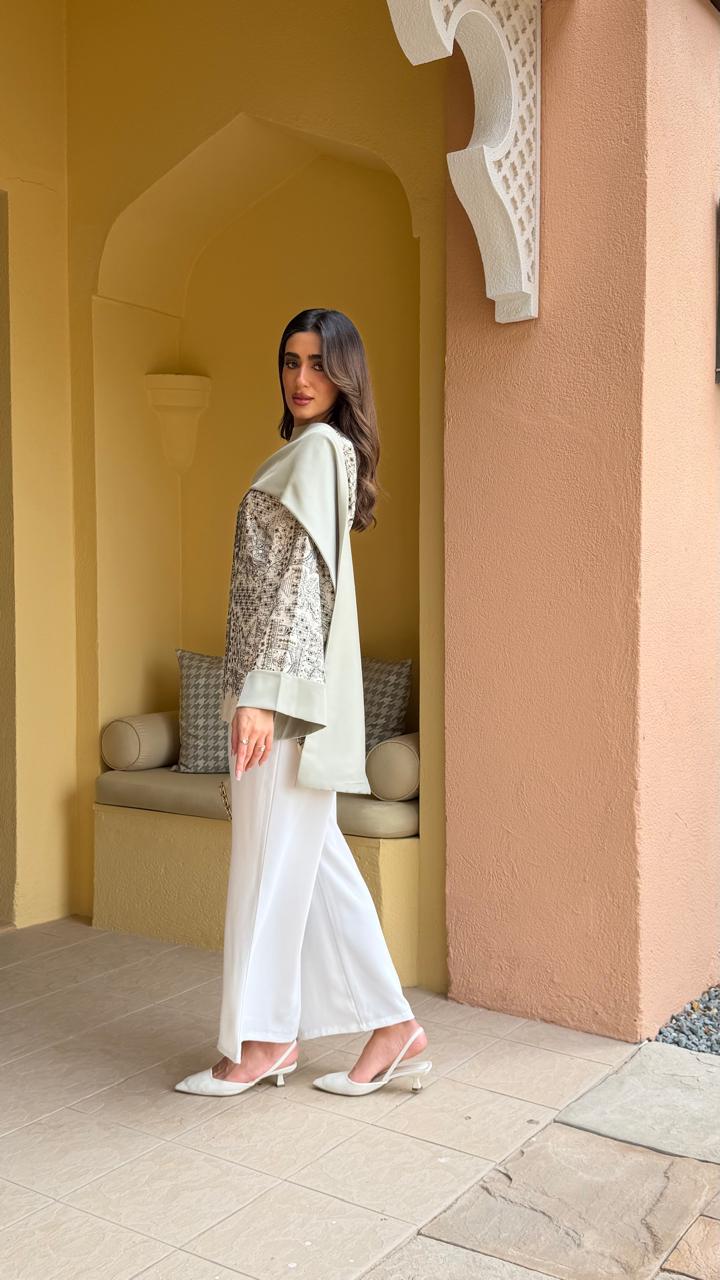 SATIN SCARF BLOUSE - HANGER