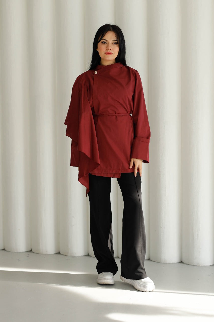 Belted shirt AH- 6494 - HANGER