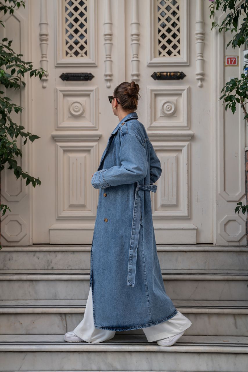 Denim Trench Coat 85074 - HANGER