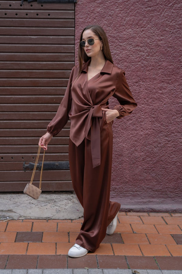 Satin Wide Pant 10180 - HANGER