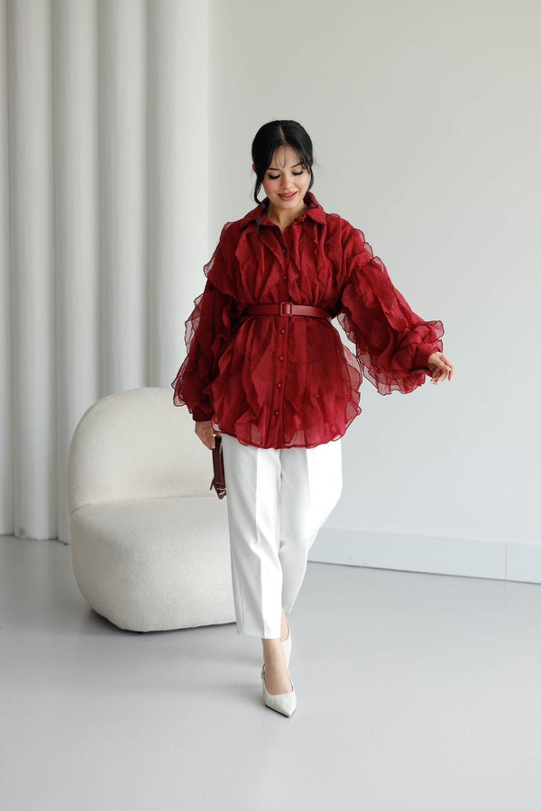Belted Shirt 51096 - HANGER
