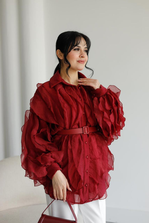 Belted Shirt 51096 - HANGER