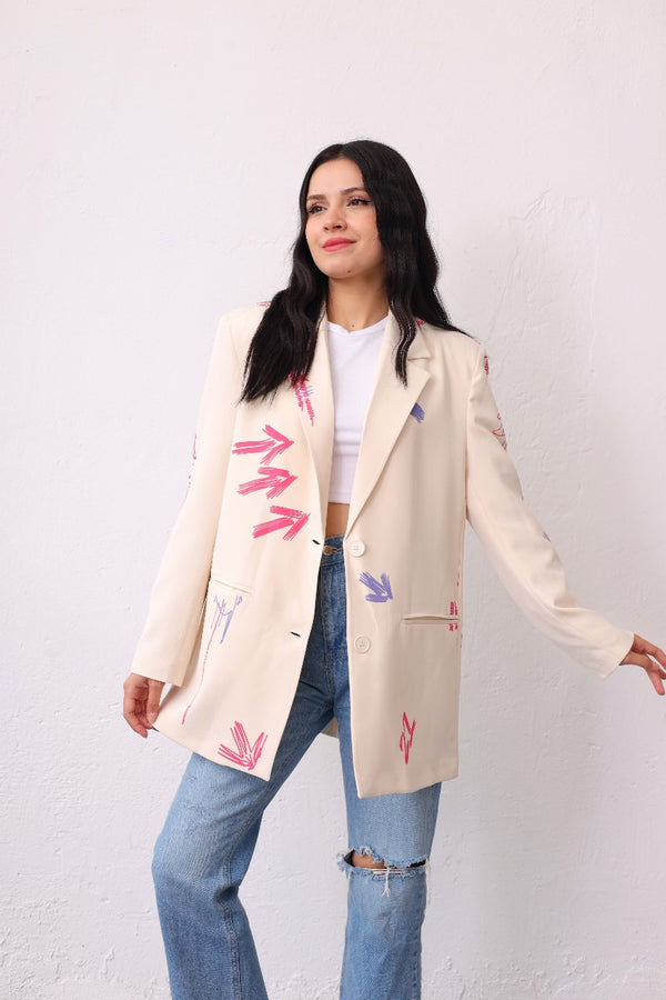 Embroidered Blazer 3818