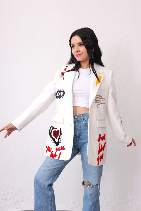 Embroidered Blazer 3818