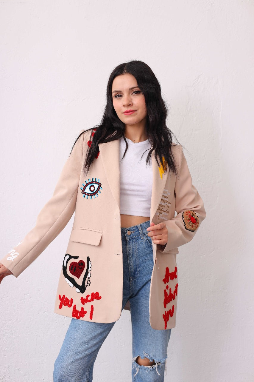 Embroidered Blazer 3818