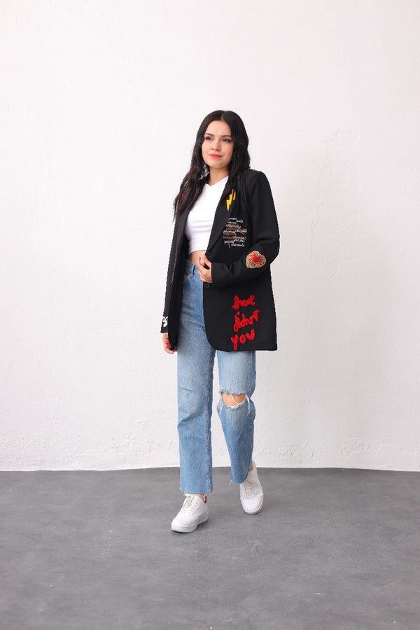 Embroidered Blazer 3818