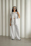 cut sleeve zip set 2091