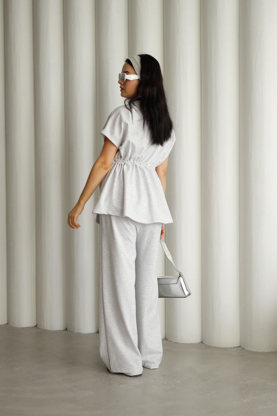 cut sleeve zip set 2091