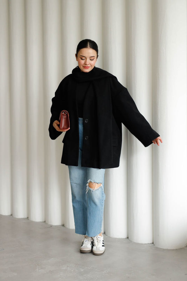 Scarf coat 25-912