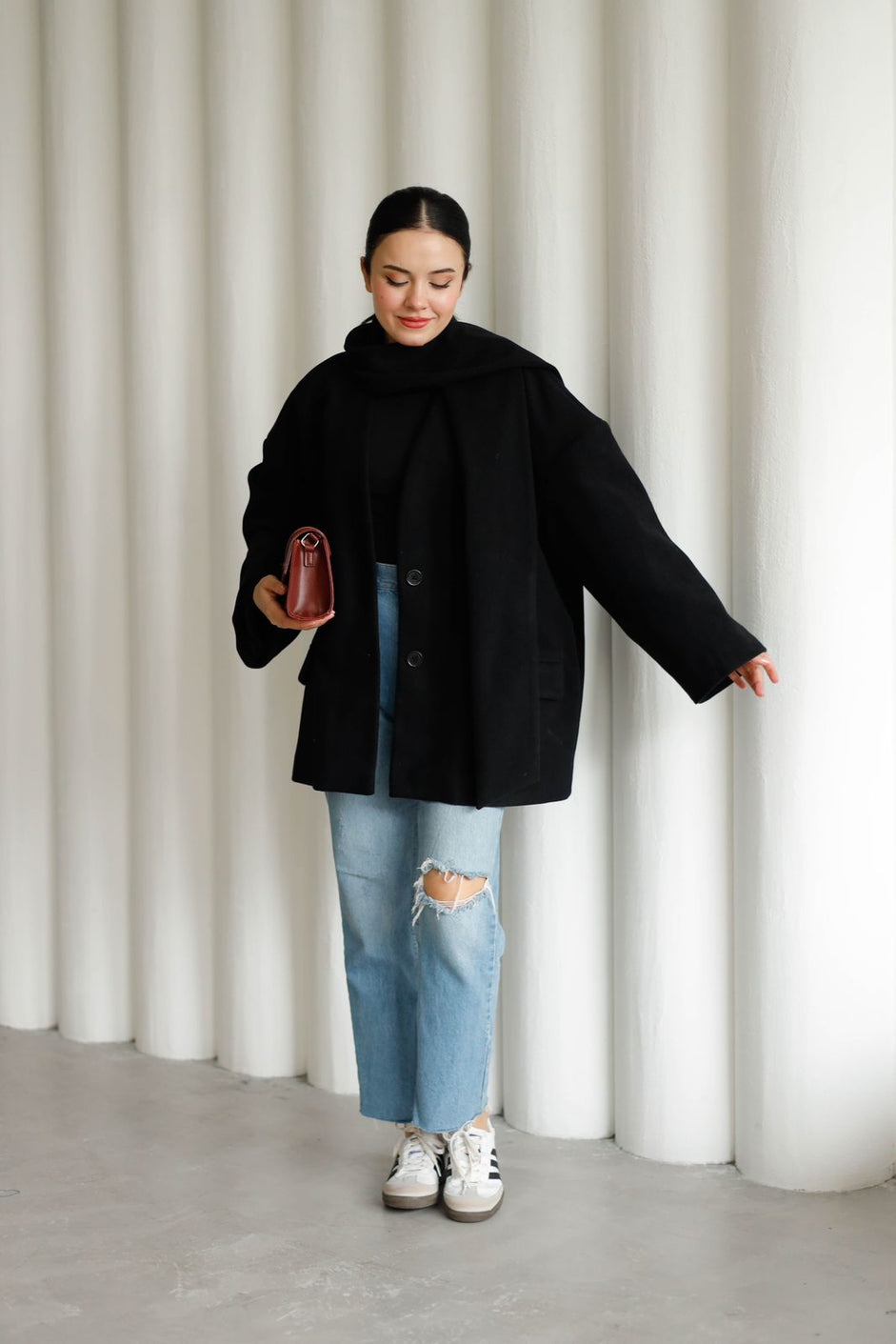 Scarf coat 25-912