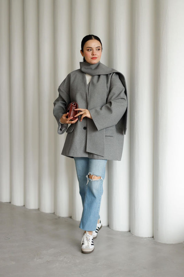 Scarf coat 25-912