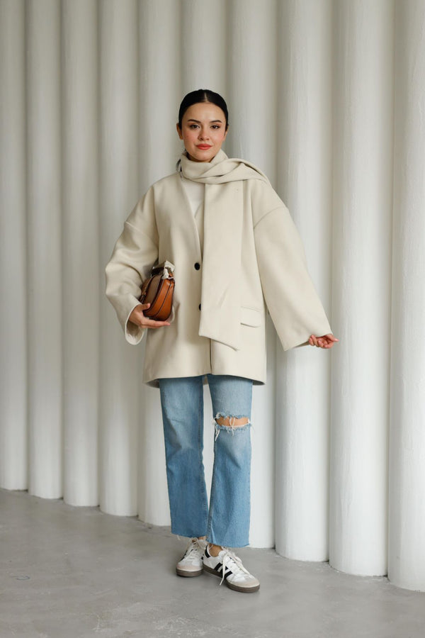 Scarf coat 25-912