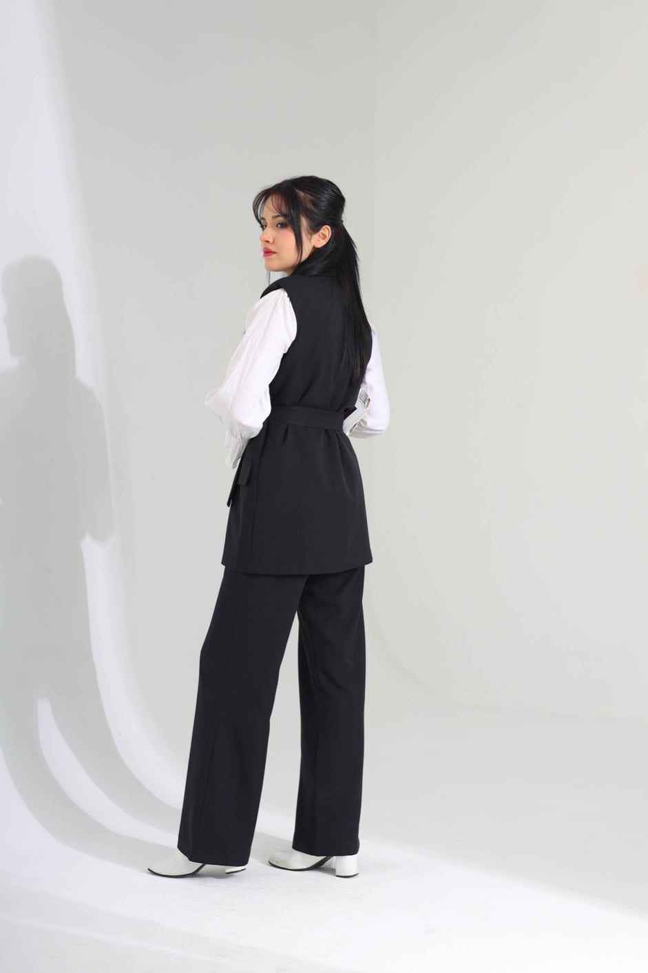 2pcs belted suit cut D - HANGER