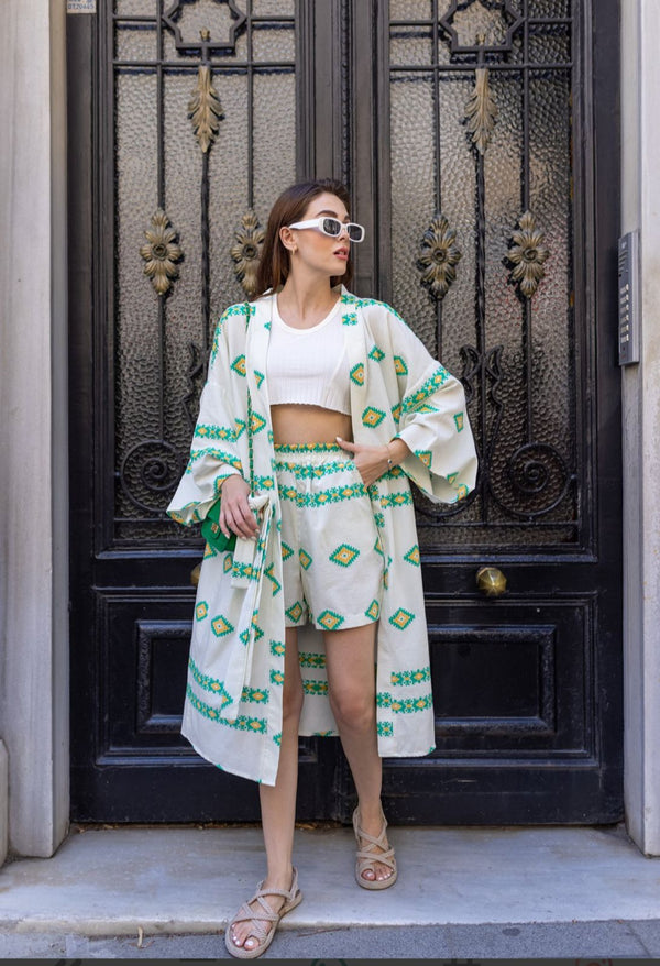 2pcs set kimono & short D - HANGER