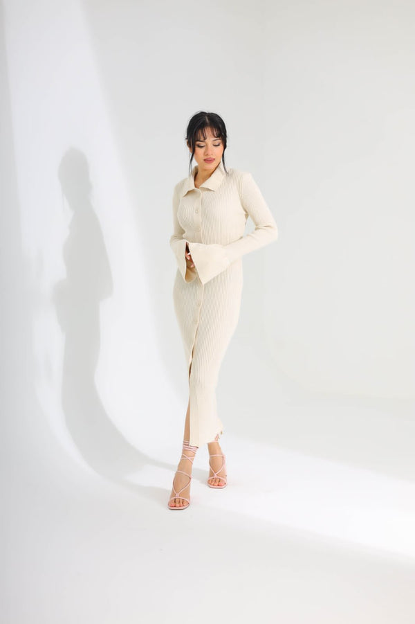 Fitted long dress - HANGER
