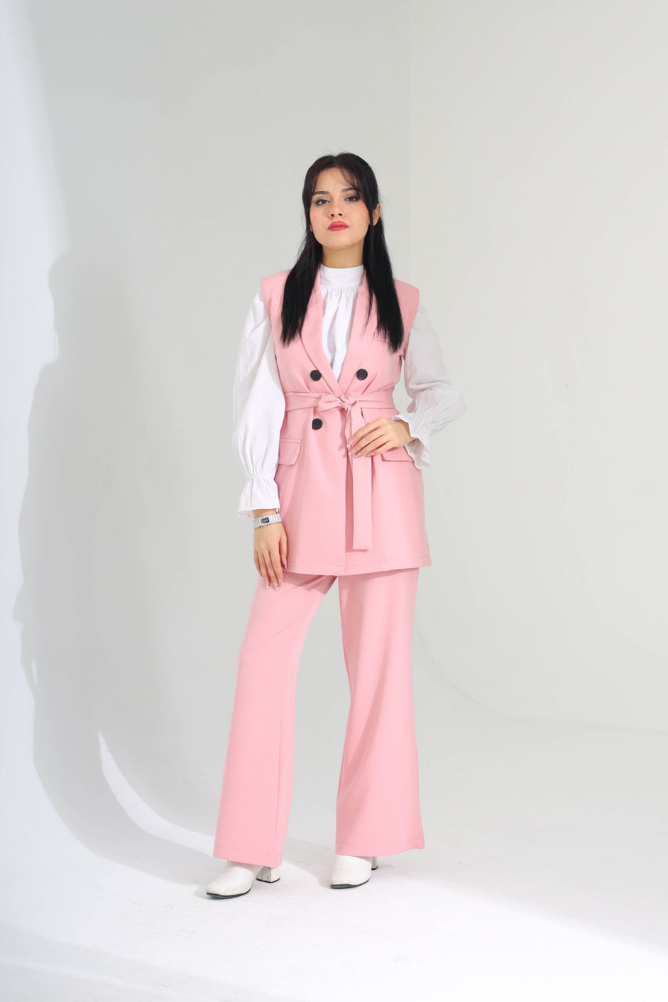 2pcs belted suit cut D - HANGER