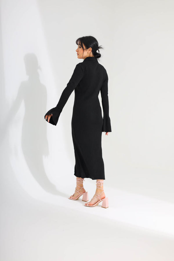Fitted long dress - HANGER