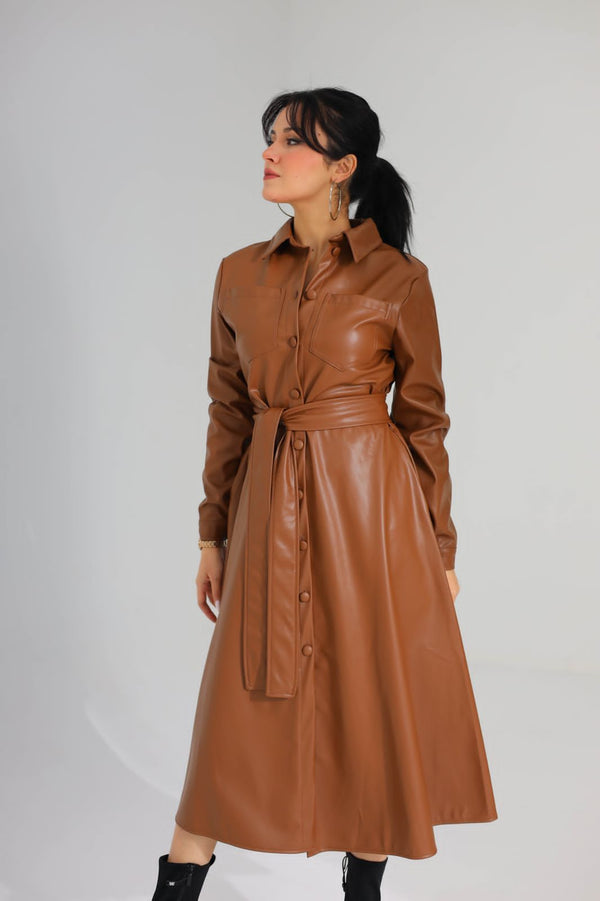Leather dress 8283 - HANGER