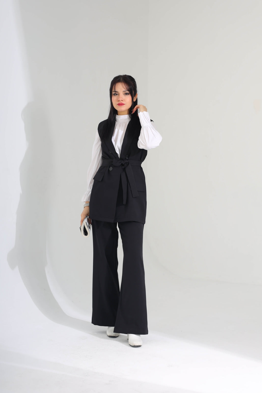 2pcs belted suit cut D - HANGER