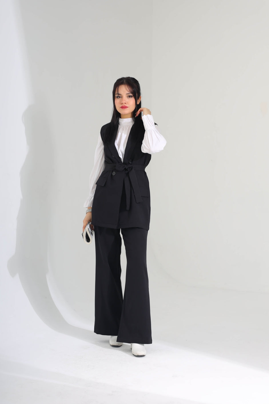 2pcs belted suit cut D - HANGER
