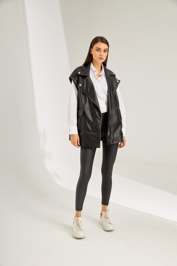 Leather vest - HANGER