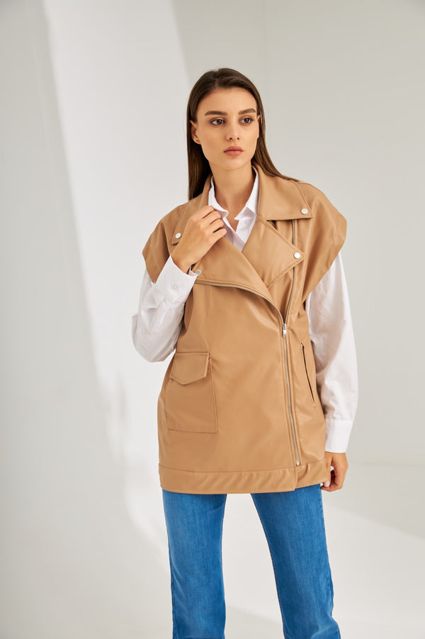 Leather vest - HANGER