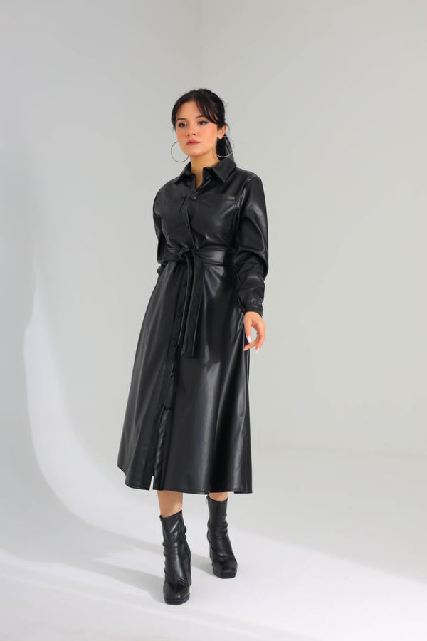 Leather dress 8283 - HANGER