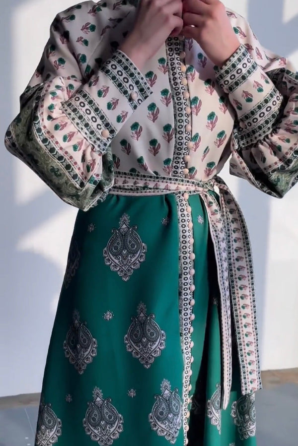 Belted summer dress D - HANGER